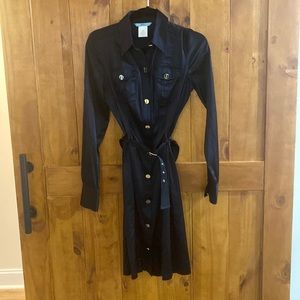 Black silk dress